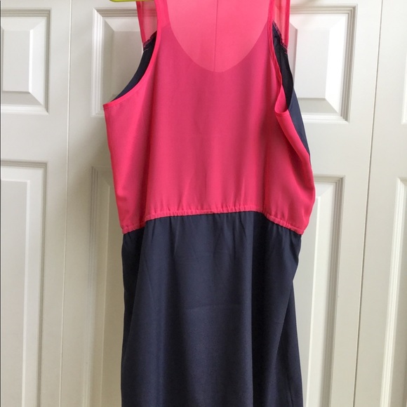 Nice pink /navy color block drawstring dress GAP - Picture 7 of 7
